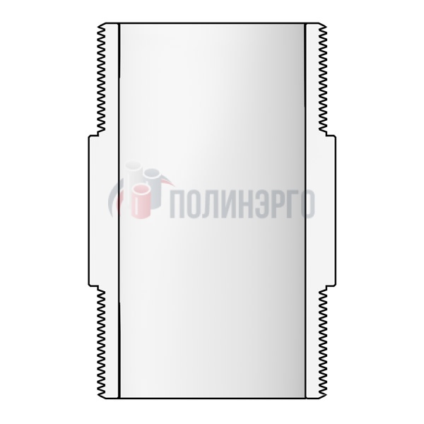  Ниппель 2" SCH XXS L=12" (304,8мм) PBE (PEхPE) Long ASTM A733 / ASME B36.10 - фото 2