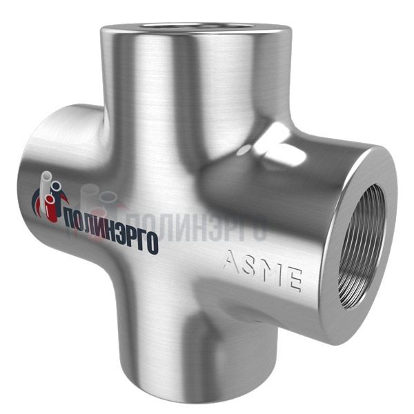 Каталог Крестовина резьбовая нержавеющая 3/4" CL2000 NPT-F ASME B16.11