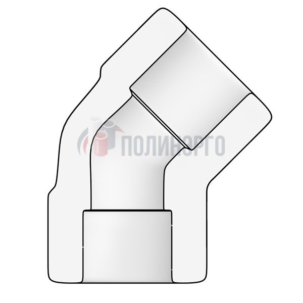  Отвод 45° 3/8 DN 10  SW ASTM A105 ASME B16.11 - фото 2